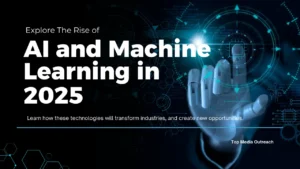 Explore The Rise of AI And Machine Learning in 2025 1 Illustration showing the rise and impact of AI and machine learning technologies in 2025