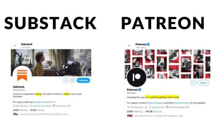 Patreon VS Substack