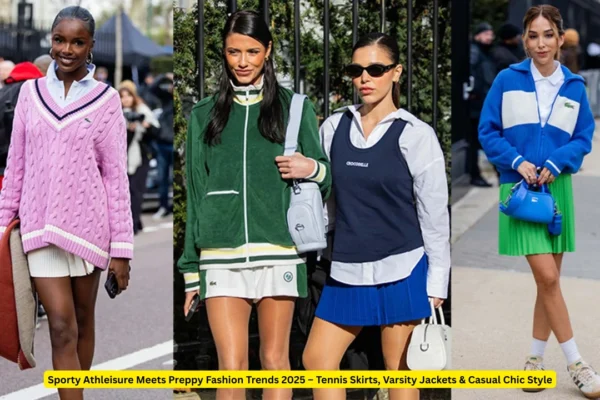 Sporty Athleisure Meets Preppy Fashion Trends 2025 – Tennis Skirts, Varsity Jackets & Casual Chic Style Sporty Athleisure