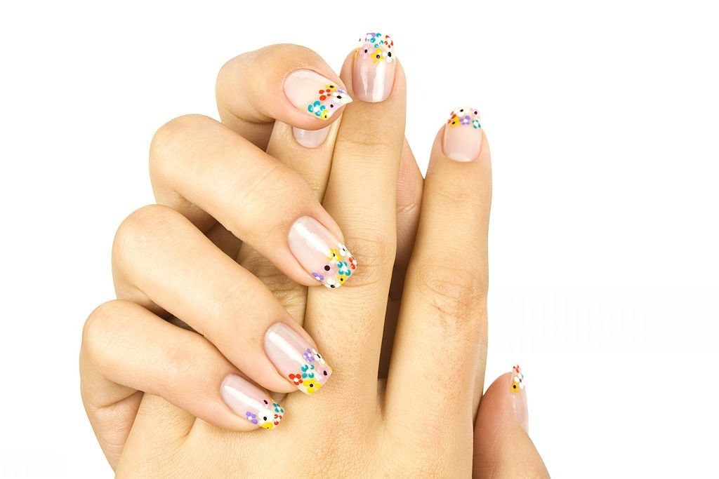 Dotted French Tip Nail Designs  